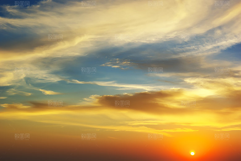 夜晚余晖夕阳落日摄影
