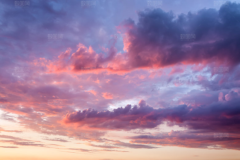 天空夜空火烧云云朵摄影