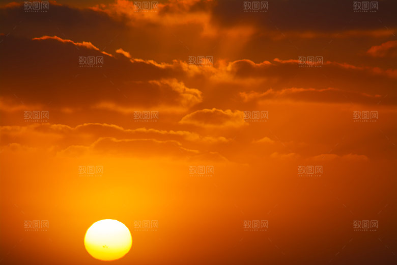 天空夜空火烧云云朵摄影