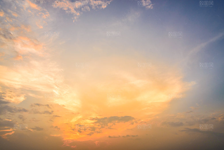 天空夜空火烧云云朵摄影