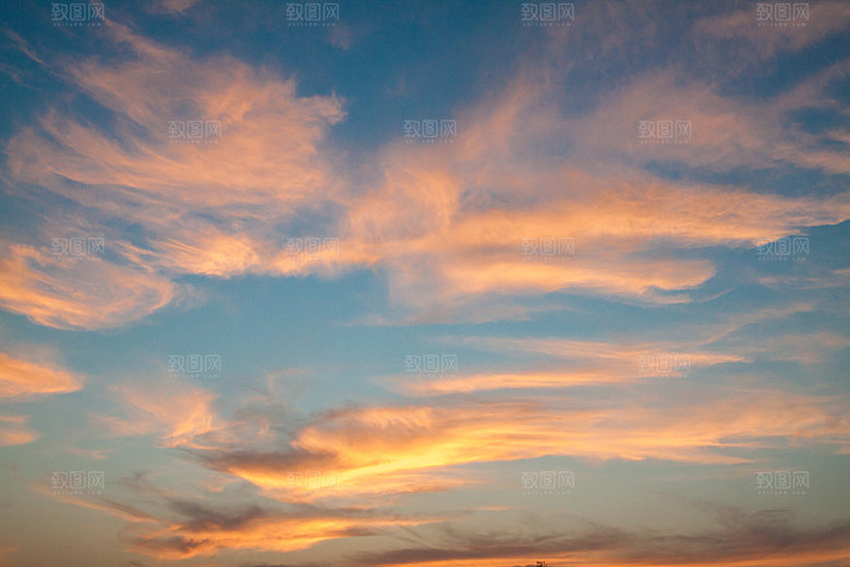 夕阳天空夜空火烧云摄影