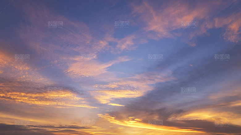 夕阳天空夜空火烧云摄影