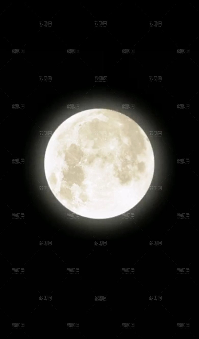 夜晚黑色月亮夜空素材