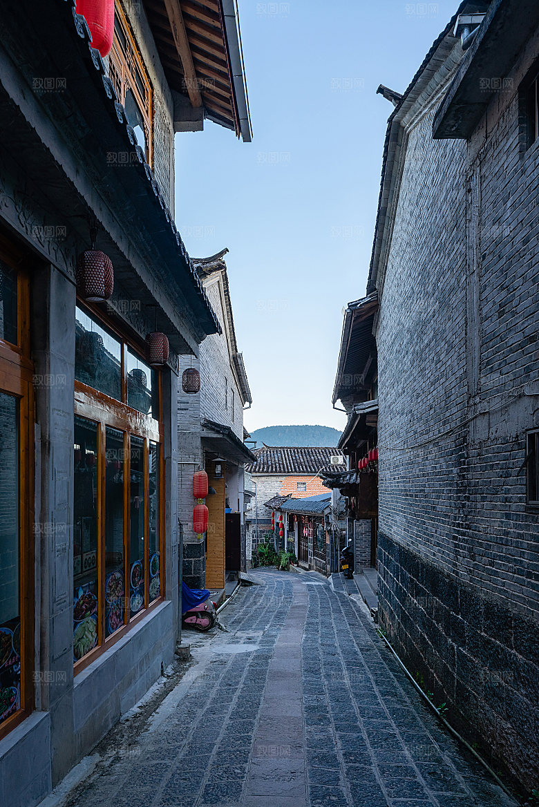 乡愁家乡生活小巷夜晚江南巷子图