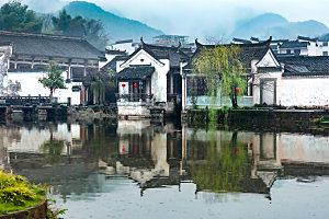 家乡江南小镇乡村村落水乡图片