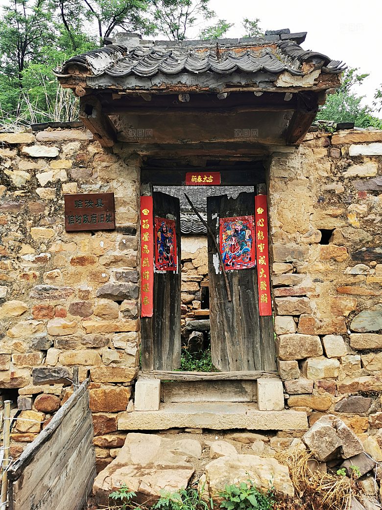 家乡流水小院草堂图片