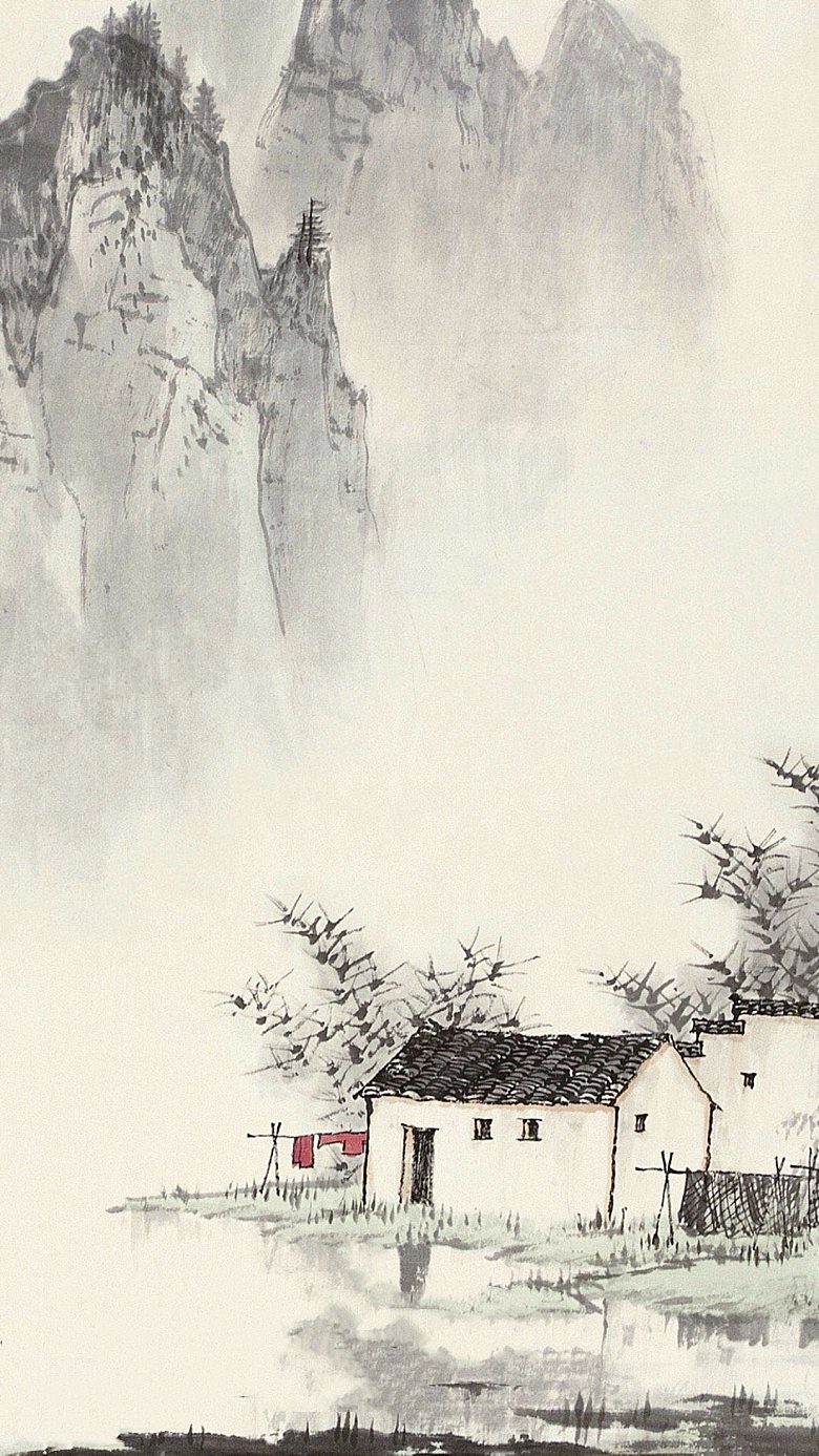 水墨画古风背景素材