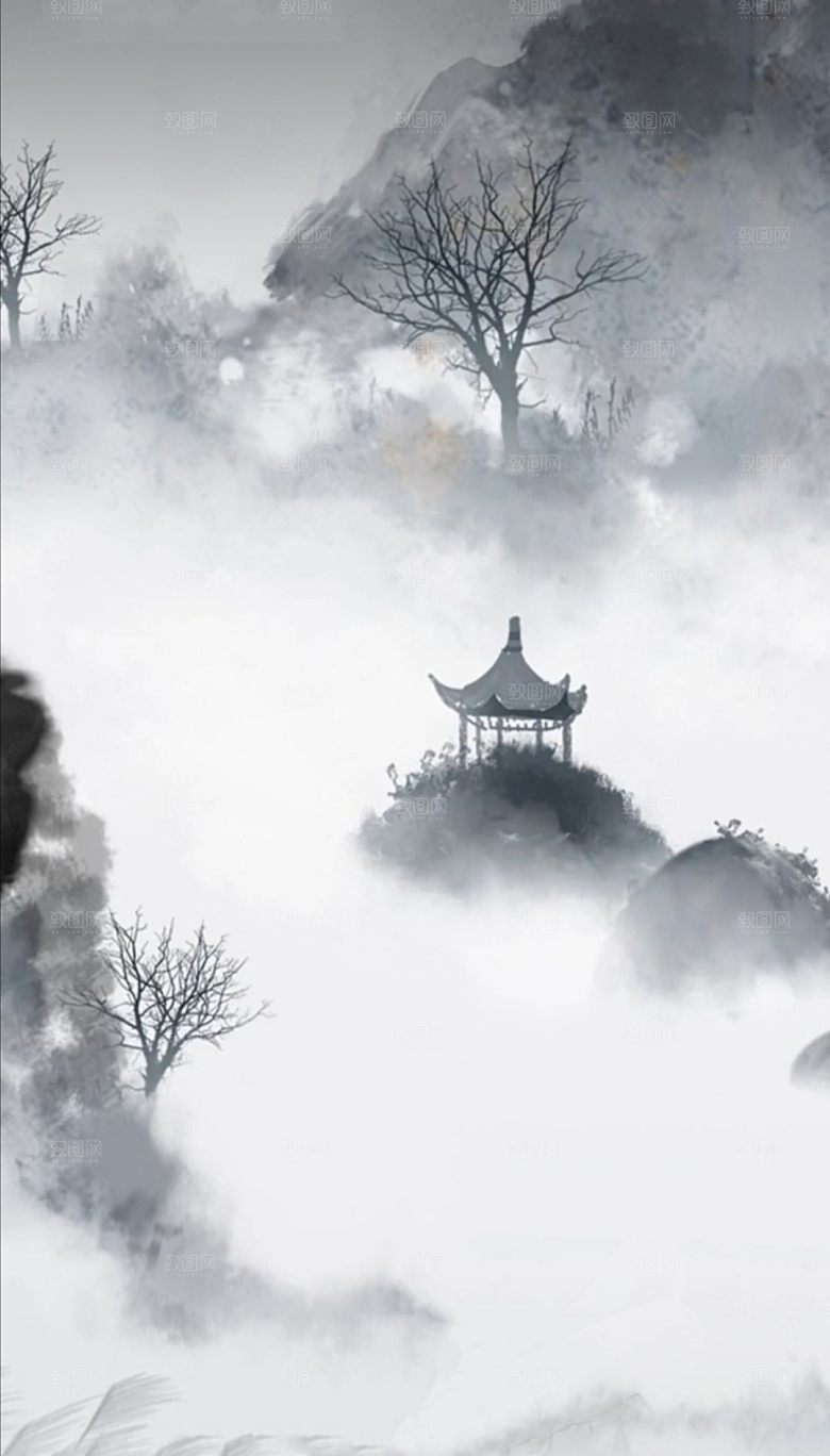 水墨画古风背景素材