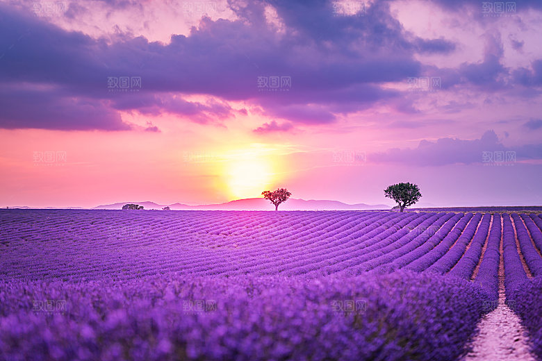 夕阳红色天空落日自然风景