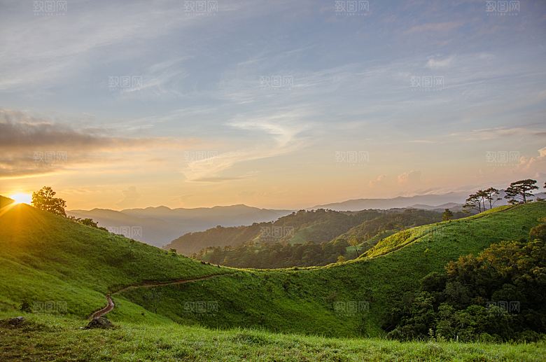 自然风景高清夕阳日落阳光素材