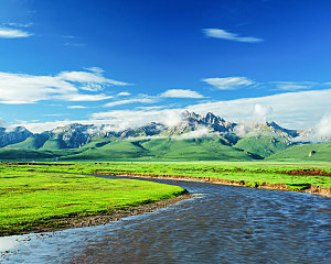 高原茶卡盐湖柴达木盆地海山峰