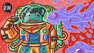 涂鸦蒸汽机器人太空插画漫画海报