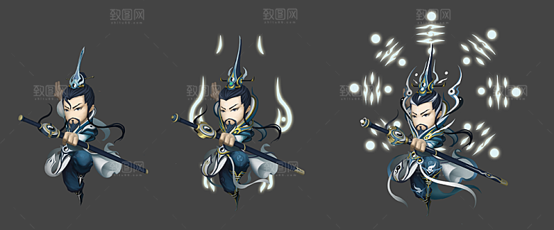 古风武侠人物场景原画王重阳1