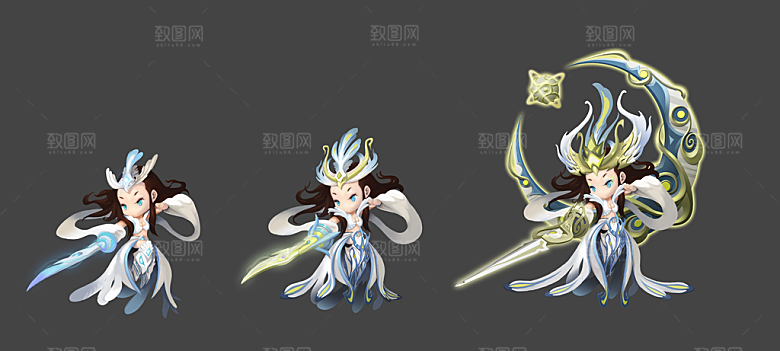 古风武侠人物场景原画小龙女345星