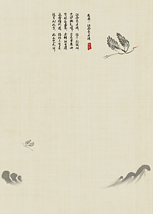 中式工笔画设计背景素材