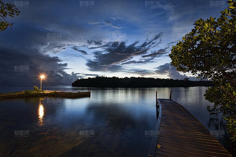 自然风景蓝色海边海岸海岛沙滩湖泊