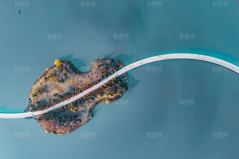自然风景蓝色海边海岸海岛沙滩湖泊