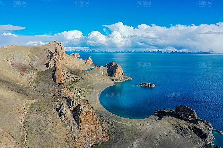 蓝色海岸线沙滩海边摄影