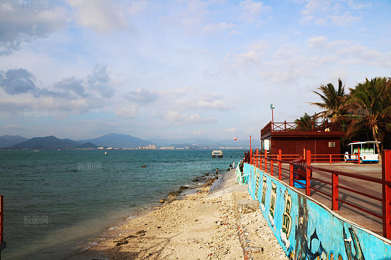 自然风景海边蓝色海岸摄影素材