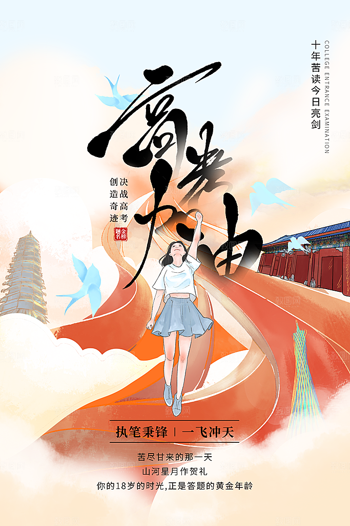 高考金榜题名祝福海报