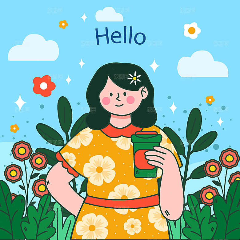 春天插画设计素材