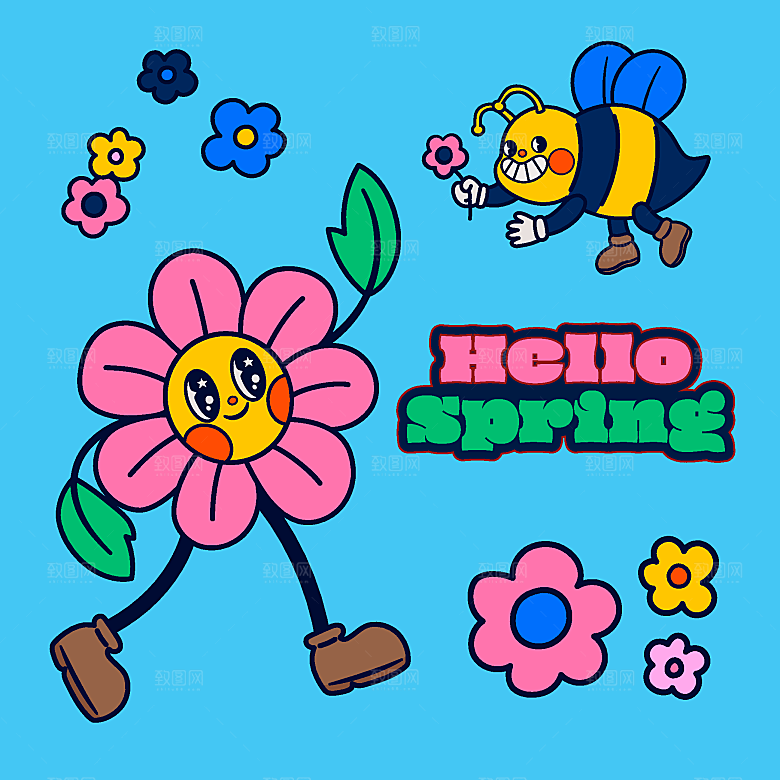 春天插画设计素材