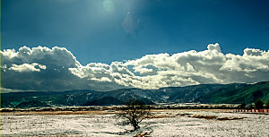 冰川风雪雪山云海风景