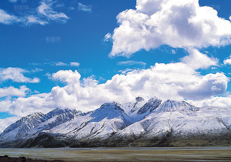 冰川风雪雪山云海风景
