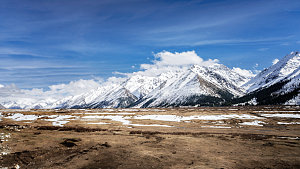 冰川风雪雪山云海风景