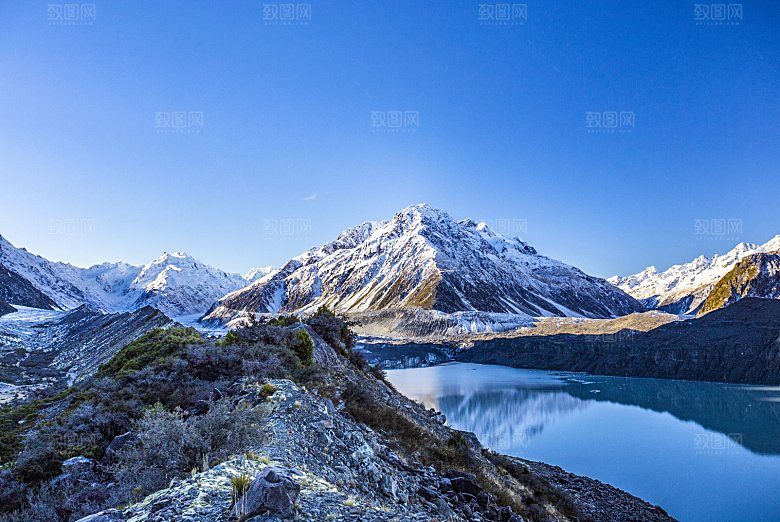 冰川风雪雪山云海风景
