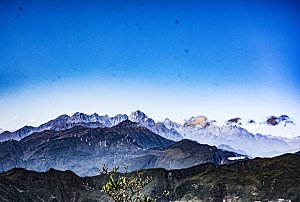 冰川风雪雪山云海风景