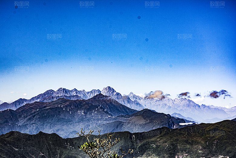 冰川风雪雪山云海风景