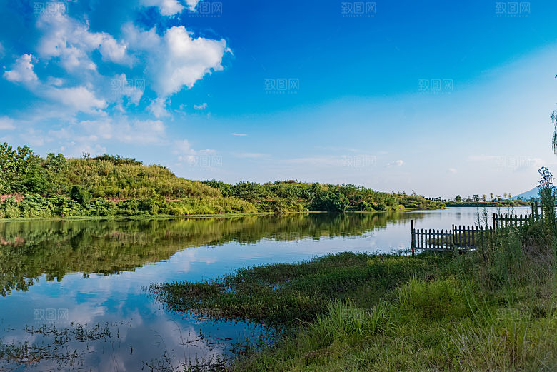 湖泊公园河边海边美景三亚沙滩