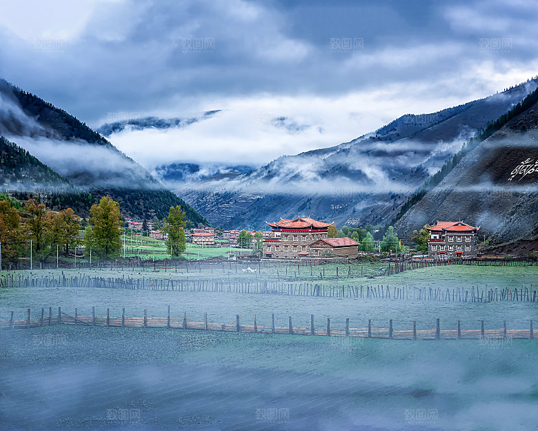 湖泊湖边海景自然风景