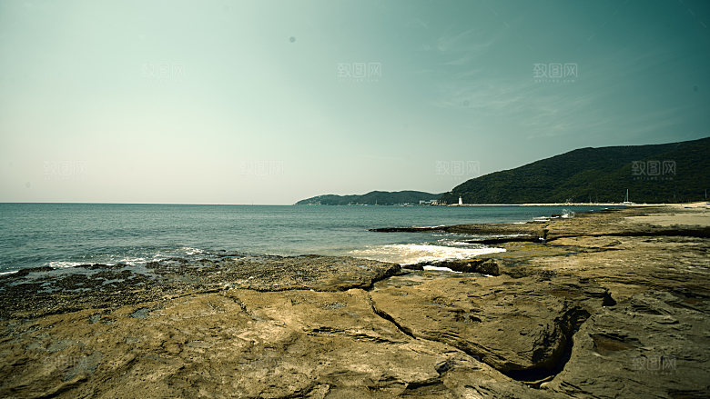 湖泊湖边海景自然风景