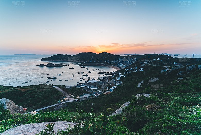 湖泊湖边海景自然风景