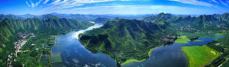 城市村庄村子俯瞰图