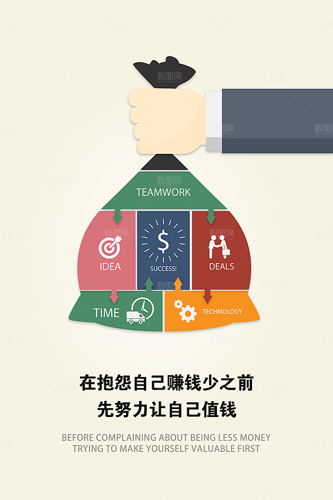 企业励志标语简约大气海报
