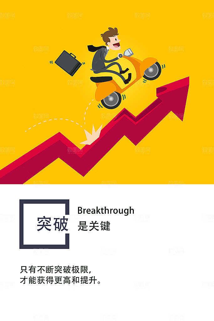 企业励志标语简约大气海报
