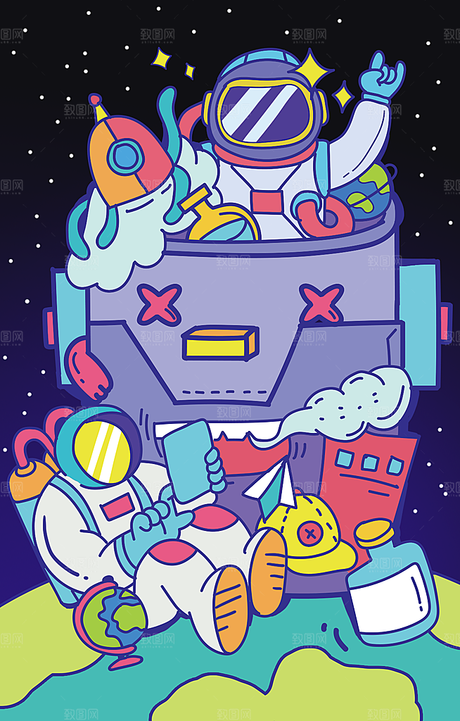潮流创意涂鸦插画海报