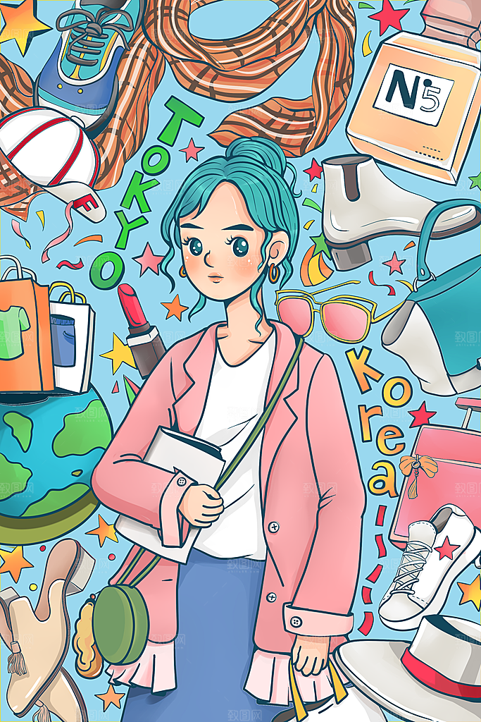 潮流创意涂鸦插画海报