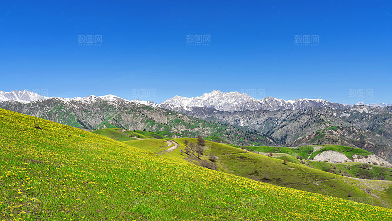 自然风景山峰山路山峦摄影