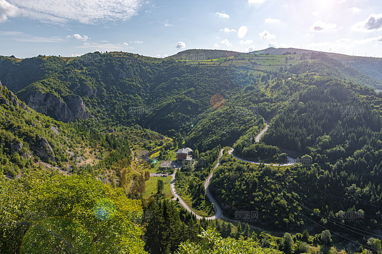 自然风景山峰山路山峦摄影