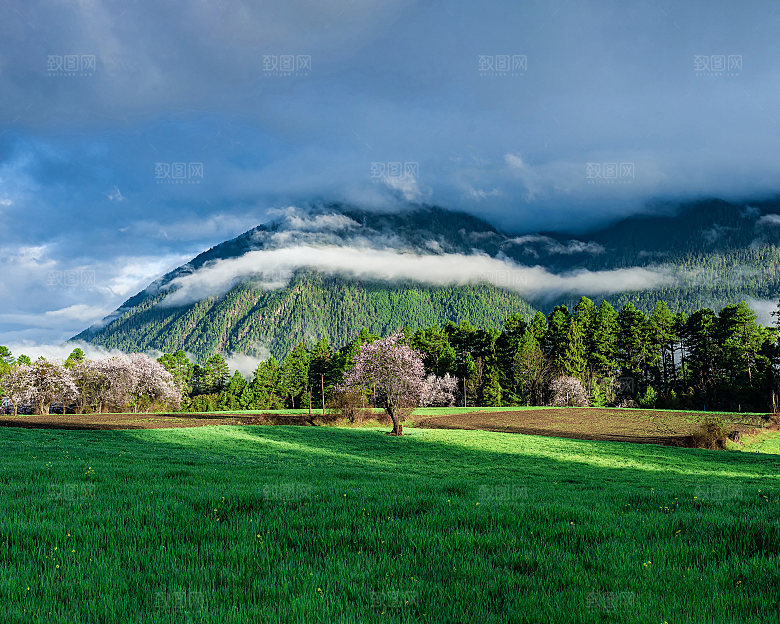 西藏大山山峰山谷山顶山地山峦