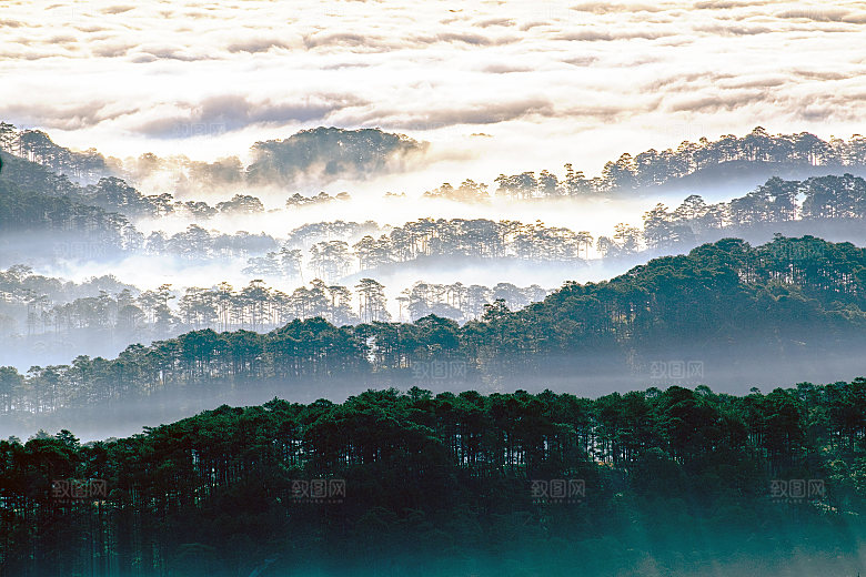 山脉山地山峰俯视图