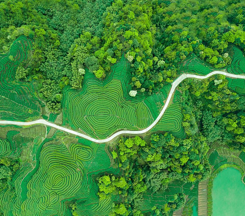 山脉山地山峰俯视图