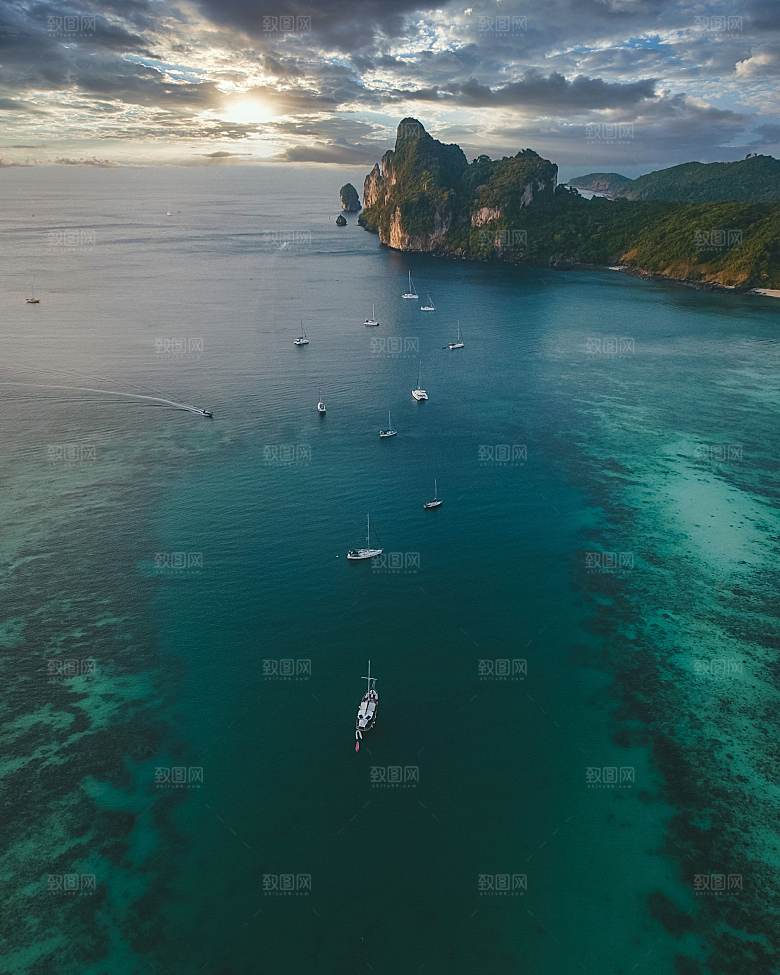自然风景海边沙滩河流湖水
