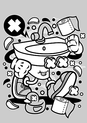 潮流创意涂鸦插画海报
