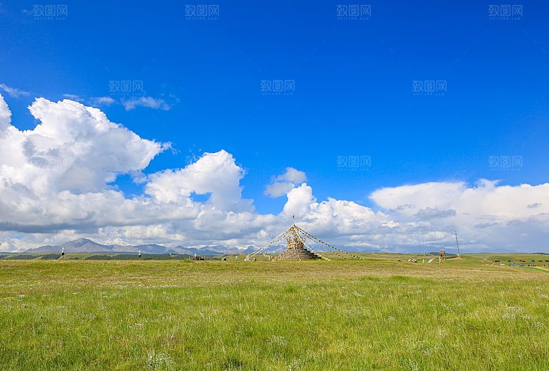 大草原内蒙古春天风景摄影