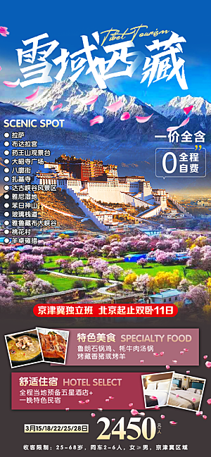 西藏旅行旅游高端手机海报